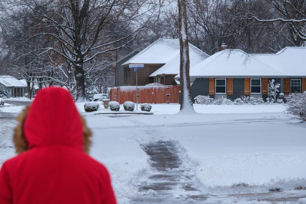 Friendly neighbour checking a home